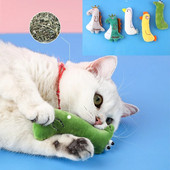 Cute Catnip Pets Toy Catnip Μέντα βελούδινο παιχνίδι γάτα Protect Mouth Κουτάβι γατάκι Τρίξιμο δοντιών γάτας Προμήθειες για βελούδινο μαξιλάρι αντίχειρα Στοιχείο κατοικίδιου