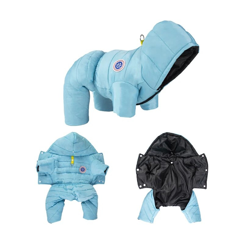 Téli meleg kutyaruhák kis közepes méretű kutyáknak macska vízálló kapucnis pulcsik kiskutya pehelykabát Francia bulldog Parka Chihuahua jelmez