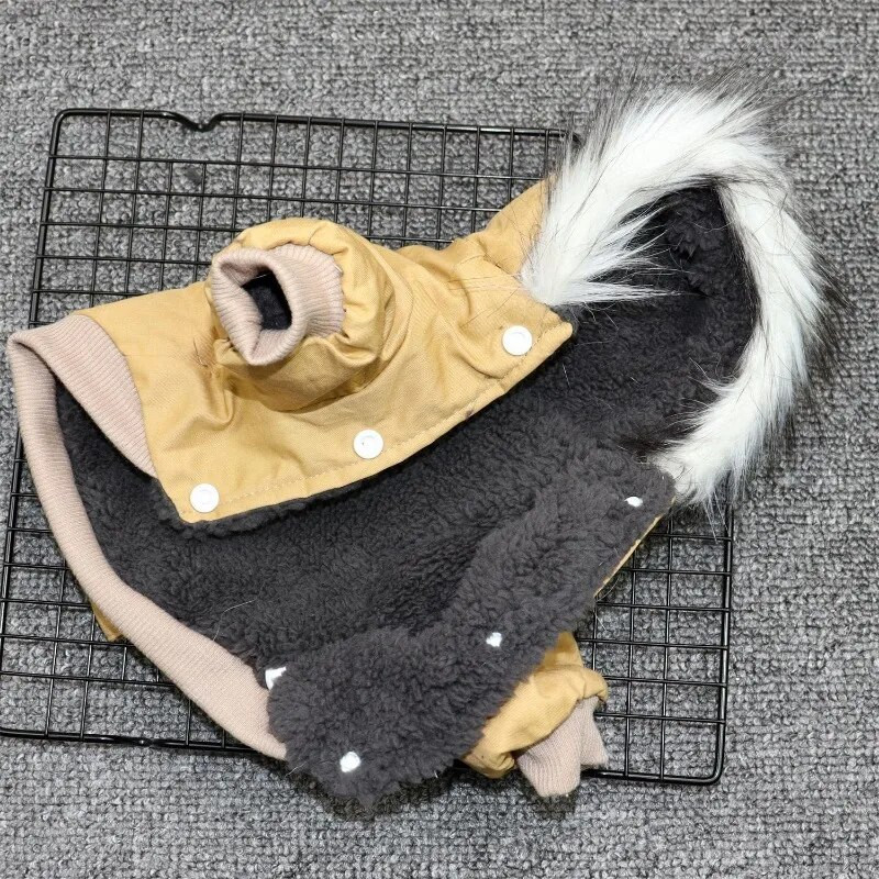 Vastag meleg dzseki kis és közepes kutyáknak, kölyökkutya ruhák, chihuahua, yorki kapucnis pulóver, háziállatok ruházata, új stílus, tél