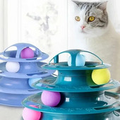 3/4 Levels Cat Toy Tower Tracks Διαδραστικά παιχνίδια εκπαίδευσης κατοικίδιων ψυχαγωγικά παιχνίδια για γάτες Γατάκι γάτα Tunnel Αξεσουάρ για γάτες Είδη για κατοικίδια