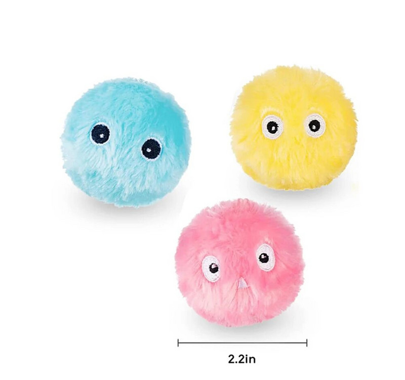 Intelligens macskajátékok interaktív golyós plüss elektromos macskamenta oktatójáték cica érintés hangos kisállattermék nyikorgó játék golyó macska kellék