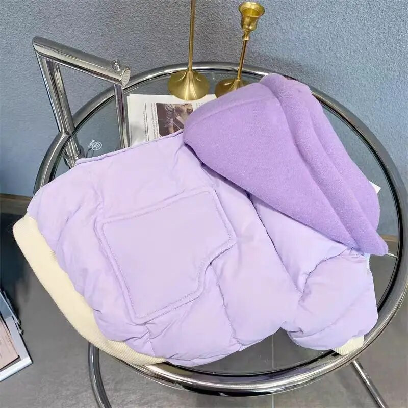 Vastagított sport meleg ruházat ősz tél kétlábú kisállat macska kutyaruhák mackó meleg cukorka színes parkák