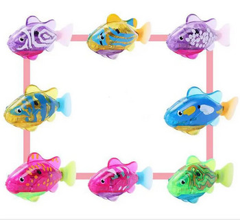 Нова котешка интерактивна електрическа играчка за риба Котешки воден плуващ робот рибка играчка с LED светлина за котка и куче Игра на закрито Играчки за домашни любимци Котка