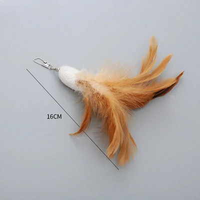 Cat Teaser Wand Igračka Zamjenska glava Caterpillar Mouse Feather Slobodno mijenjajte dodatke DIY Cat Stick Smiješne potrepštine za mačiće