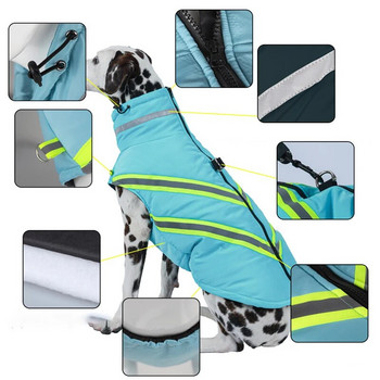 Ζεστά χειμωνιάτικα ρούχα για κατοικίδια Βαμβακερό παλτό σκύλου με φθινόπωρο και χειμώνα, αντιανεμικό αντανακλαστικό ρουχισμό για μικρούς και μεσαίους σκύλους