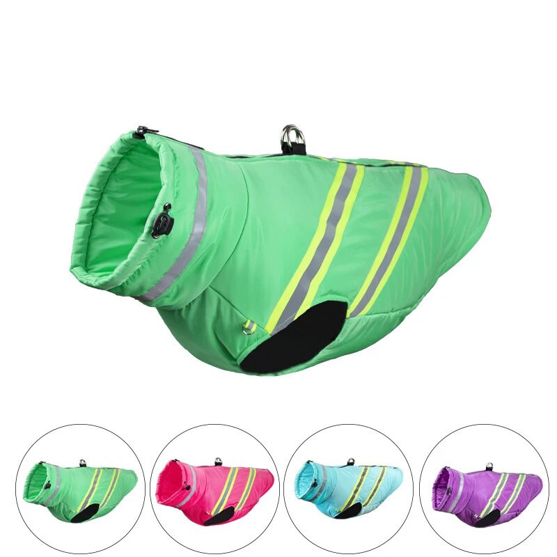 Meleg kisállat téli ruházat őszi és téli vastagított kutyapamut kabát szélálló fényvisszaverő kutyaruhák kis és közepes kutyák számára