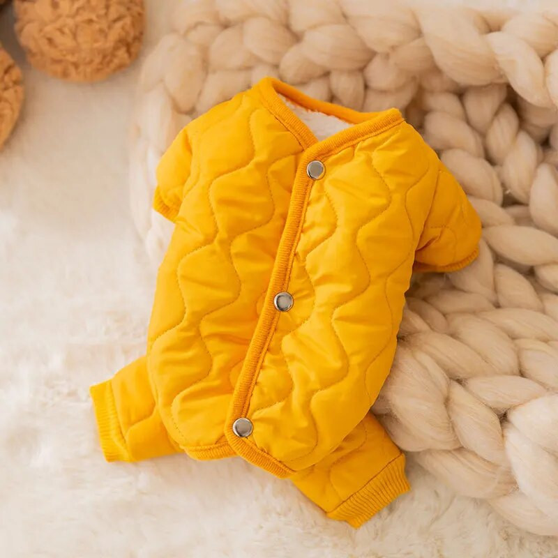 Minimalista kisállat pamut kabát téli vastagított meleg kutya négylábú ruhák mackó tömör kardigán divat kölyökruha XS-XL