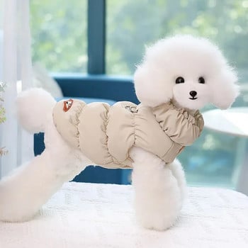 Зимни дрехи за кучета Меко топло подплатено кученце котка палто яке за малки средни кучета чихуахуа френски булдог пудел жилетка облекло за домашни любимци