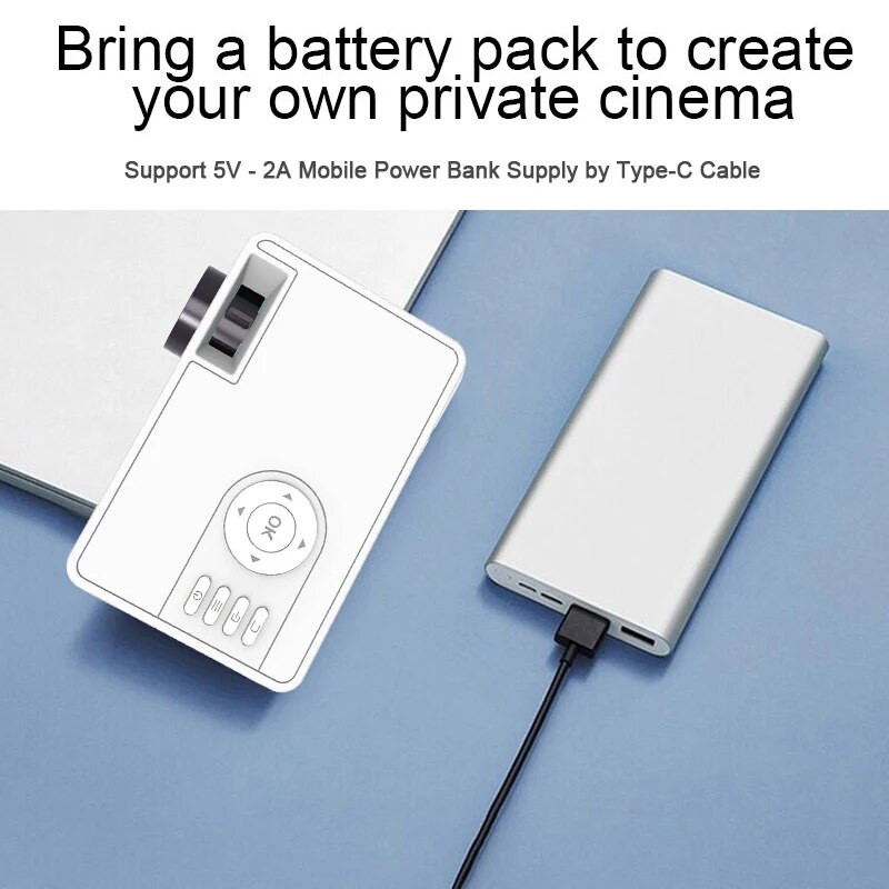 Salange mini projektorius J15 Pro, 480*360 palaikymas 1080P USB mini šviestuvas, skirtas telefonui išmaniajam telefonui namų kino teatrui vaikams dovana PK YG300