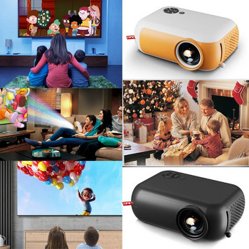 A10 Мини проектор LED Домашно кино 3D видеопроектор Медиен плейър Детско кино Подарък Съвместим с USB Smart TV BOX 1080P HD филм