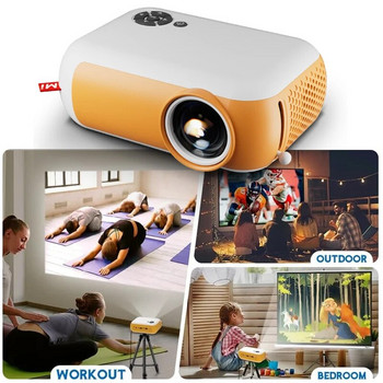 A10 Мини проектор LED Домашно кино 3D видеопроектор Медиен плейър Детско кино Подарък Съвместим с USB Smart TV BOX 1080P HD филм