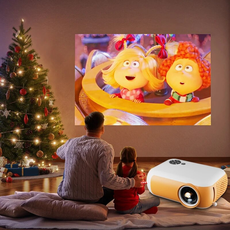 A10 Mini Projector LED Home Cinema 3D VideoProjector Media Player Kids Cinema Δώρο Συμβατό USB Smart TV BOX 1080P Ταινία HD