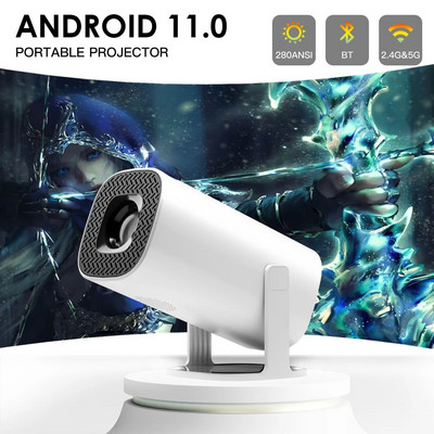 P30 Smart Mini Projector Android 11 WiFi6 Поддържа 4K 1080P BT5.0 Проектор 1208*720P Преносим проектор за домашно кино