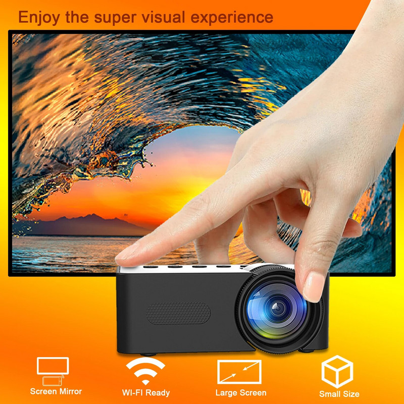 YT100 Projector Mini Φορητός υψηλής ποιότητας Beamer Υπαίθριος Κάμπινγκ Smartphone Ασύρματο Mirroring Υποστηριζόμενο Home Theater