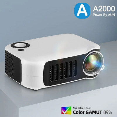 Преносим проектор AUN A2000 LED проектор за домашно кино Мини кино Smart TV Beamer Поддръжка на 1080P Full HD филми