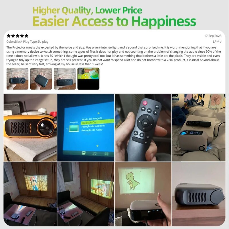 AUN A2000 hordozható projektor LED házimozi projektor mini mozi Smart TV beamer támogatás 1080P Full HD filmlejátszás