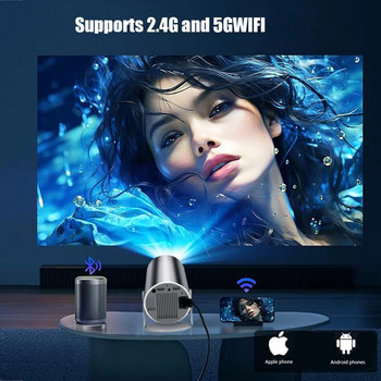 DITONG Hy300 Plus проектор 4K Android 1080P 1280*720P Full HD Видео за домашно кино Мини led проектор за филми Обновена версия