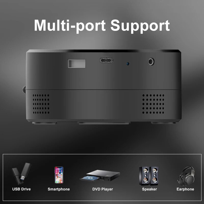 Salange Q2 Mini Projector Micro Portable Home Media Sync Smartphone Android IOS μέσω USB 320*240 LED Audio Video Player Δώρο για παιδιά