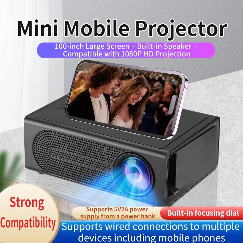 M200 MINI Projector Home Cinema Theater Φορητοί βιντεοπροβολείς 3D LED Παιχνίδι Laser Beamer 4K 1080P μέσω θύρας HD Smart TV BOX