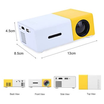 Salange YG300 Mini Projector LED Projector Lcd Projector Audio συμβατό με HDMI Mini Proyector Home Theater Media Player Beamer