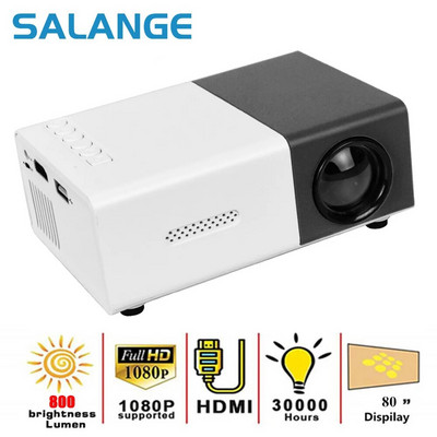 Salange YG300 Мини проектор LED проектор LCD проектор Аудио HDMI-съвместим мини проектор Домашно кино Медиен плейър Beamer