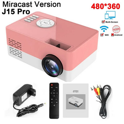 Salange J15 Pro Led mini projektors mājas kinozālei 480x360 pikseļi 1080P atbalstīts ar HDMI saderīgs USB audio video mini beamer