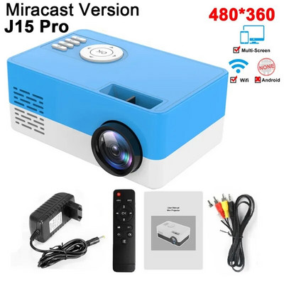 Salange J15 Pro Led mini projektors mājas kinozālei 480x360 pikseļi 1080P atbalstīts ar HDMI saderīgs USB audio video mini beamer