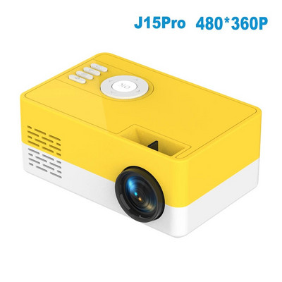 Salange J15 Pro Led mini projektors mājas kinozālei 480x360 pikseļi 1080P atbalstīts ar HDMI saderīgs USB audio video mini beamer