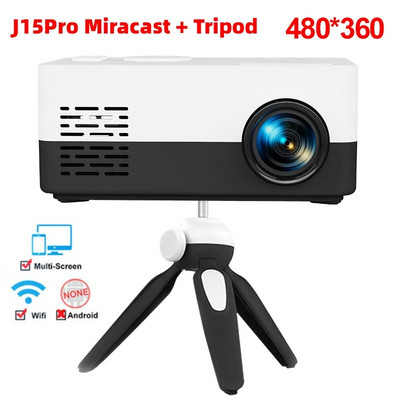 Salange J15 Pro Led mini projektors mājas kinozālei 480x360 pikseļi 1080P atbalstīts ar HDMI saderīgs USB audio video mini beamer