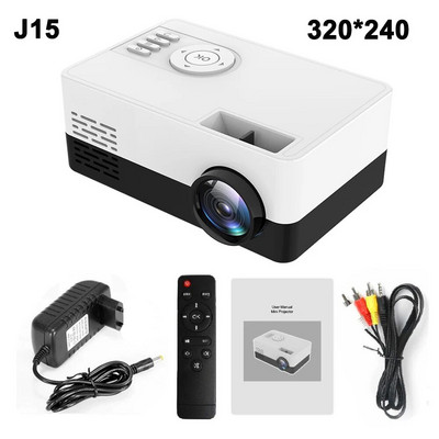 Salange J15 Pro Led mini projektors mājas kinozālei 480x360 pikseļi 1080P atbalstīts ar HDMI saderīgs USB audio video mini beamer