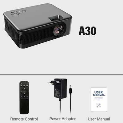 MINI Projector AUN A30 Smart TV Box Home Cinema Laser Φορητοί προβολείς Κινηματογράφος Τηλέφωνο LED βίντεο προβολέας για βίντεο 4k μέσω HD