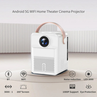 YERSIDA Projector X8 Mini Portable Android System Smart Home 5G WIFI Проектори Bluetooth 720P HD Support 4K Video Equipment