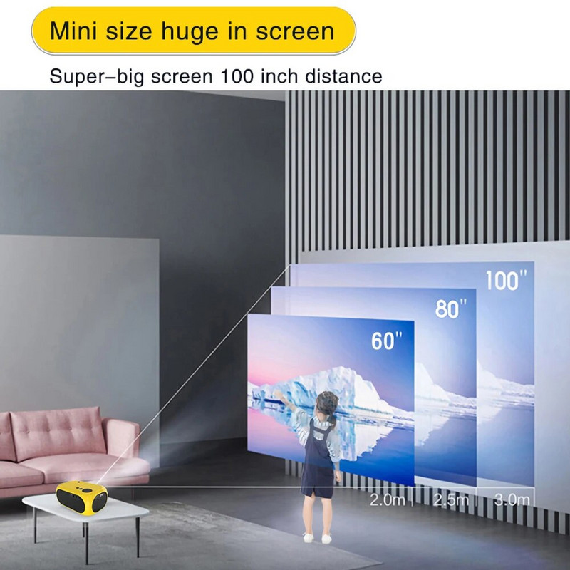 2024-es új M24 mini projektor videó vetítő gyerekeknek ajándék LED hordozható otthoni kivetítő kompatibilis HDMI USB 640*480P támogatás 1080P