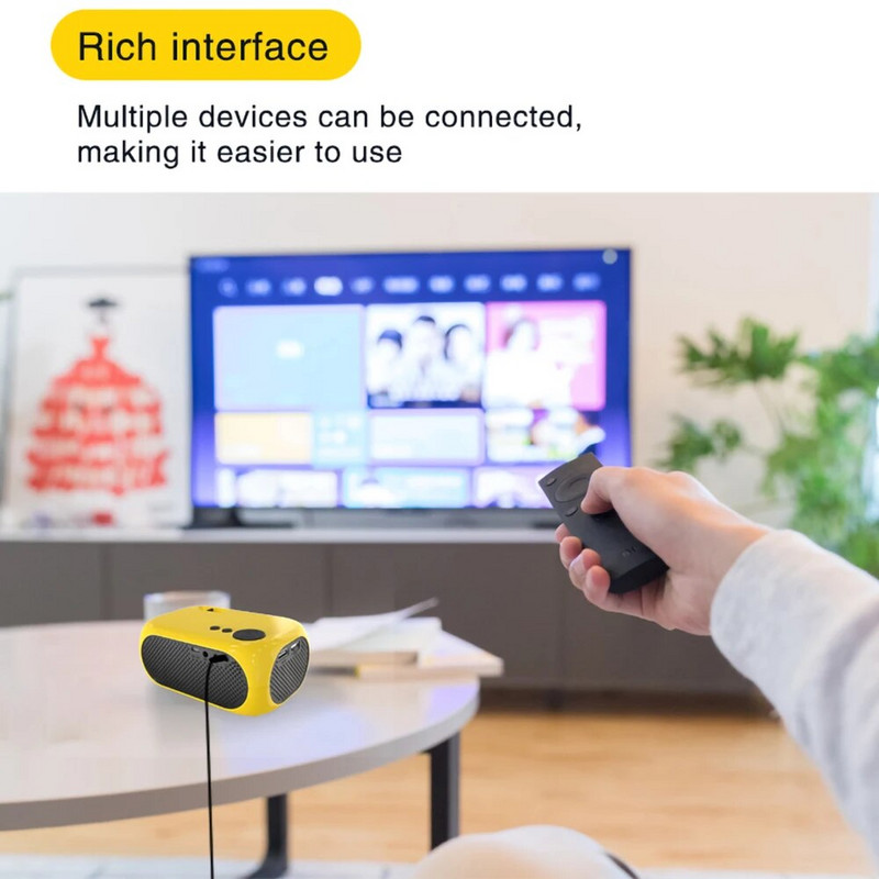 2024-es új M24 mini projektor LED hordozható otthoni kivetítő kompatibilis HDMI USB 640*480P támogatás 1080p videó vetítés gyerekeknek ajándékok