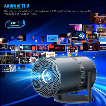 X3 Smart Mini Bluetooth BT4.1 Безжичен WIFI 1280*720P 4K HD Android 11.0 Двубандов домашен проектор Поддържа Miracast и Airplay