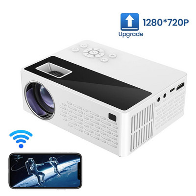 Mini Projector J12C 1280*720P Support 1080P WiFi USB Mini Portable Projector για τηλέφωνο Smartphone Βίντεο Home Cinema Παιδικό Δώρο