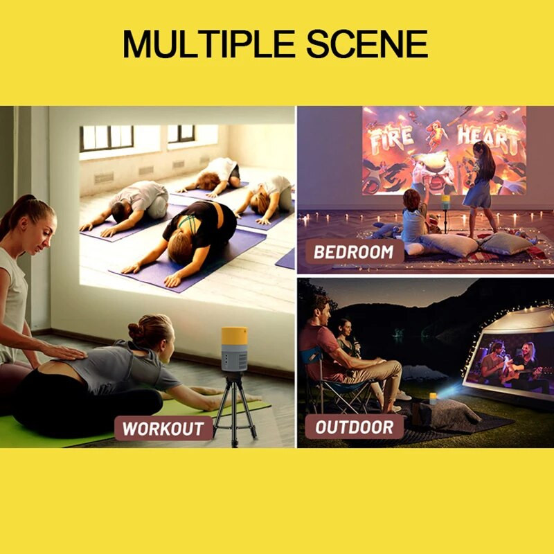 Salange mini projektor P400, 480*360 támogatás 1080P USB mini beamer telefonhoz okostelefonhoz házimozi gyerekeknek ajándék PK YG300