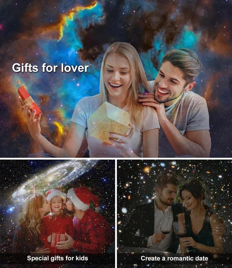 Περιστροφή 360° Φωτιστικό Πλανητάριο Νυχτερινό Φωτιστικό Αστέρι Προβολέας Galaxy Light Νυχτερινό Φως για Υπνοδωμάτιο Παιδιά Ενήλικες Δώρα Διακόσμηση σπιτιού