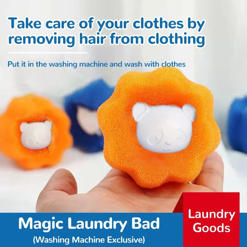 2/3/4/6/8 DB Mosólabdás készlet Újrahasználható Mosógép Szőreltávolító Golyó Tisztító Szösz Fuzz Háziállatszőr Ruhák Háztartási Termék