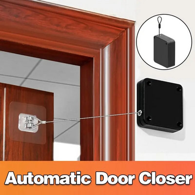 Автоматично сензорно затварящо устройство за врата Без пробиви Регулируема повърхностна запушалка за врата Автоматично затваряне на скобата за затваряне на врата Подобрение на дома
