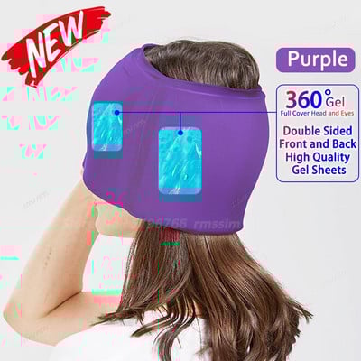 Migreną malšinanti kepurė nuo galvos skausmo gelis karšto šalčio terapijos ledo kepurė skausmui malšinti ledinė kepurė akių kaukė streso spaudimą malšinanti skausmą