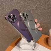 Προστατευτικό φακού Μαγνητικό για Magsafe Λεπτή θήκη τηλεφώνου χωρίς περιθώρια για iPhone 15 14 Plus 13 12 Pro Max Σκληρό κάλυμμα υπολογιστή με αντικραδασμικό