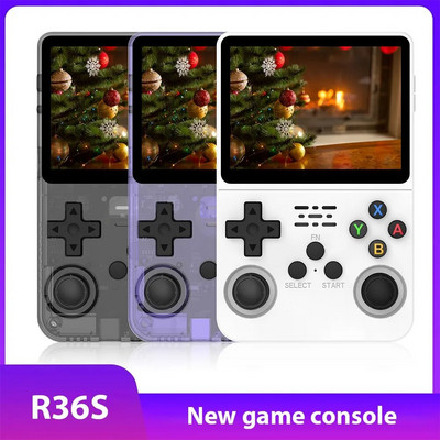 R36S Retro Handheld Game Console Linux System 3.5" IPS OCA Full Fit Screen RK3326S Portable Pocket Video Player 128G Game Device