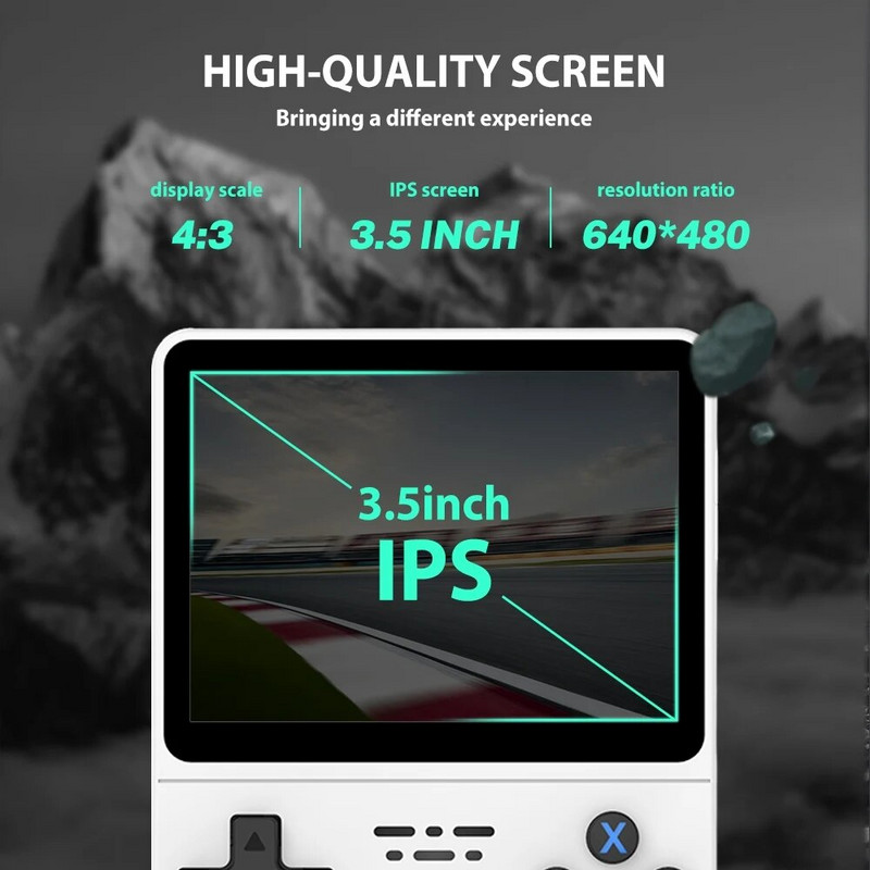 R36S Retro delninis žaidimų konsolė „Linux“ sistema 3,5 colio IPS OCA viso ekrano RK3326S nešiojamas kišeninis vaizdo grotuvas 128G žaidimų įrenginys