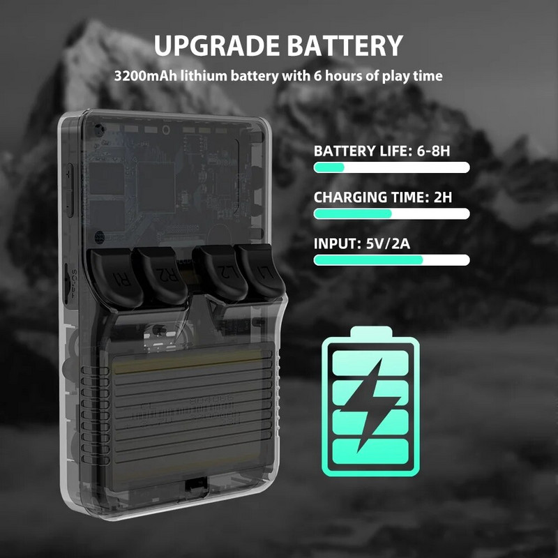 R36S Retro delninis žaidimų konsolė „Linux“ sistema 3,5 colio IPS OCA viso ekrano RK3326S nešiojamas kišeninis vaizdo grotuvas 128G žaidimų įrenginys