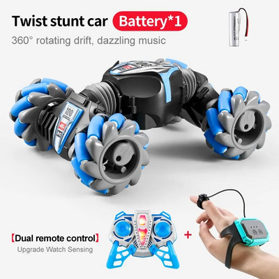 Τηλεχειριστήριο Car Drift Rc Stunt Car 4wd Hand Control Μουσική High Speed 360° Off Road Cars Led Light Παιχνίδι για ενήλικες
