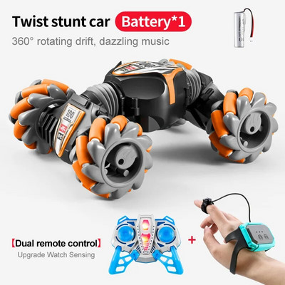 Τηλεχειριστήριο Car Drift Rc Stunt Car 4wd Hand Control Μουσική High Speed 360° Off Road Cars Led Light Παιχνίδι για ενήλικες