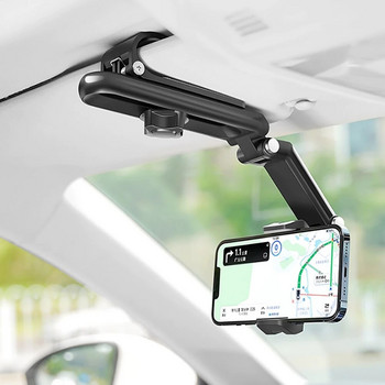 Περιστρεφόμενη 360° αντηλιακή θήκη τηλεφώνου για αυτοκίνητο Πολυλειτουργική αντηλιακή θήκη κινητού τηλεφώνου για iPhone/Samsung/Android
