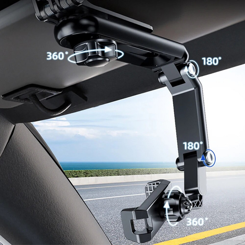 360°-ban forgatható napellenző telefontartó autós többfunkciós napellenző mobiltelefon tartó iPhone/Samsung/Android készülékekhez