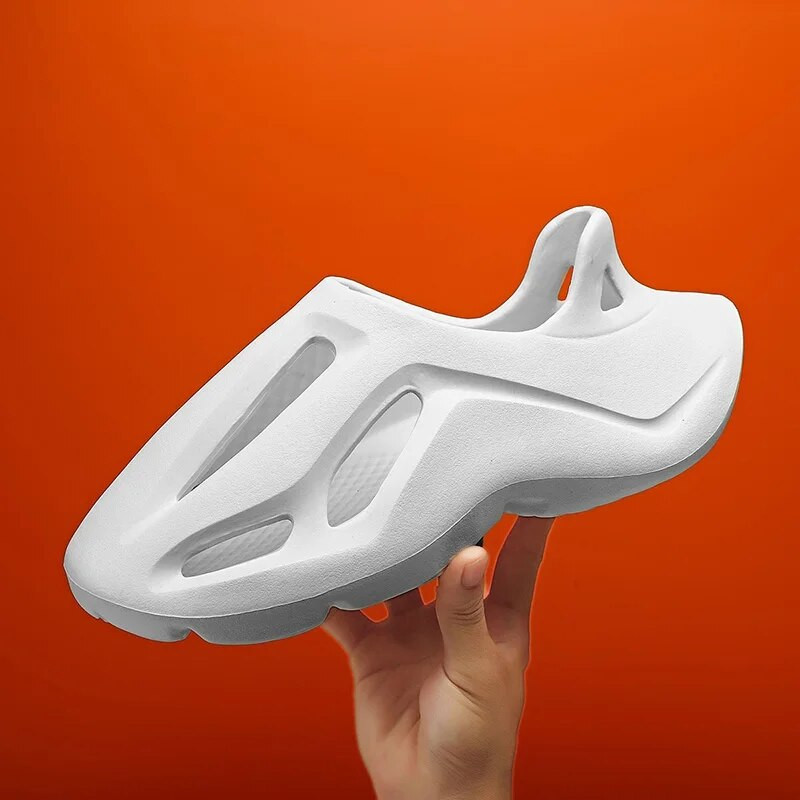 Új EVA női férfi szandál pár puha üreges kerti cipő tervező lyukas papucs tornacipő strand vízi cipő csúszó habfutó